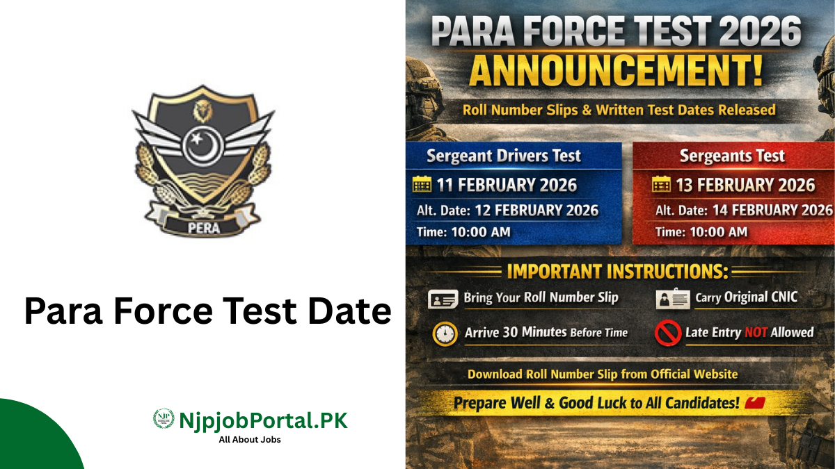 Para Force Test Date 2026